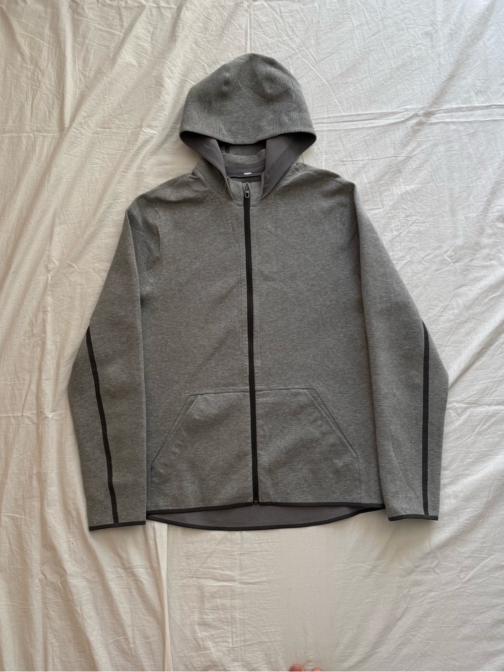 Lululemon tech fleece full zip grey hoodie Men’s L